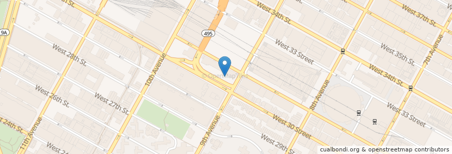 Mapa de ubicacion de Kaufman Hall - Fashion Institute of Technology en الولايات المتّحدة الأمريكيّة, نيويورك, New York, New York County, Manhattan, Manhattan Community Board 4.