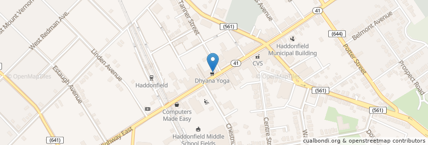 Mapa de ubicacion de Everarts Gallery en Verenigde Staten, New Jersey, Camden County, Haddonfield.