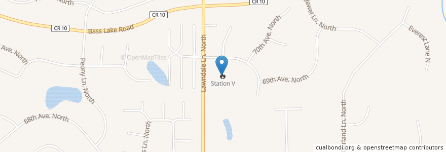 Mapa de ubicacion de Station V en 美利坚合众国/美利堅合眾國, 明尼蘇達州, Hennepin County, Maple Grove.