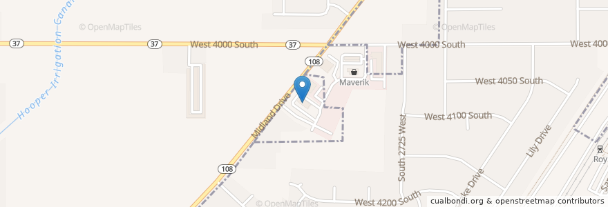 Mapa de ubicacion de McDonald's en 미국, 유타 주, Weber County, Roy.