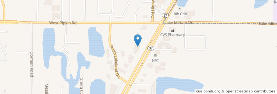 Mapa de ubicacion de Lake Miriam Car Wash en Amerika Syarikat, Florida, Polk County.
