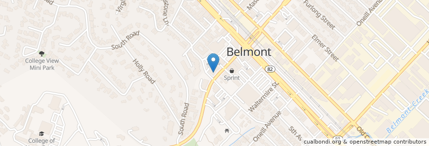 Mapa de ubicacion de Divino en アメリカ合衆国, カリフォルニア州, San Mateo County, Belmont.