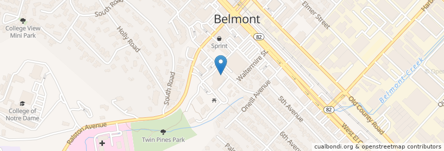 Mapa de ubicacion de Charles McDonald en United States, California, San Mateo County, Belmont.