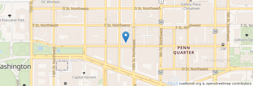 Mapa de ubicacion de Landmark E Street Cinema en Estados Unidos Da América, Washington, D.C., Washington.