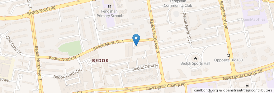 Mapa de ubicacion de Bedok Central Post Office en Singapura, Southeast.