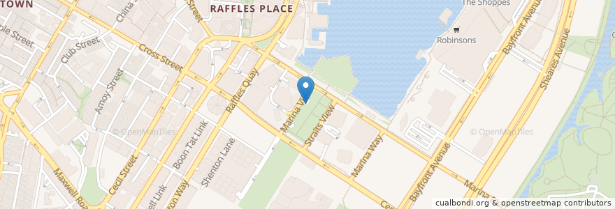 Mapa de ubicacion de Marina Bay Link Mall Car Park en Singapur, Central.