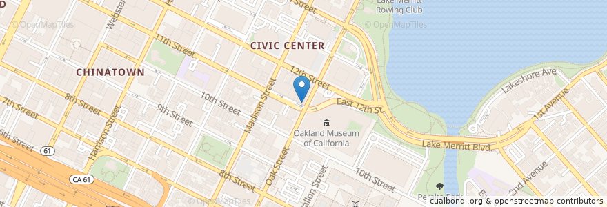 Mapa de ubicacion de Eden Plaza Cafe en United States, California, Alameda County, Oakland.