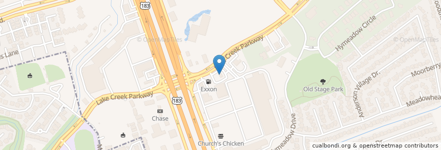 Mapa de ubicacion de Wendy's en Stati Uniti D'America, Texas, Williamson County, Austin.