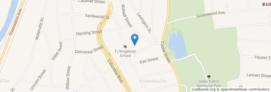 Mapa de ubicacion de B'Nai Shalom Synagogue en 美利坚合众国/美利堅合眾國, 康涅狄格州 / 康乃狄克州, New Haven County, Waterbury.