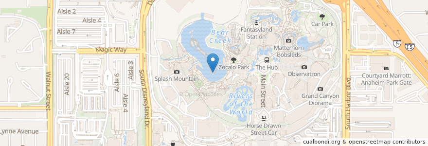 Mapa de ubicacion de Fantasmic! en United States, California, Orange County, Anaheim.