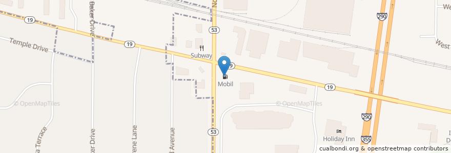 Mapa de ubicacion de Mobil en United States, Illinois, Dupage County, Itasca.