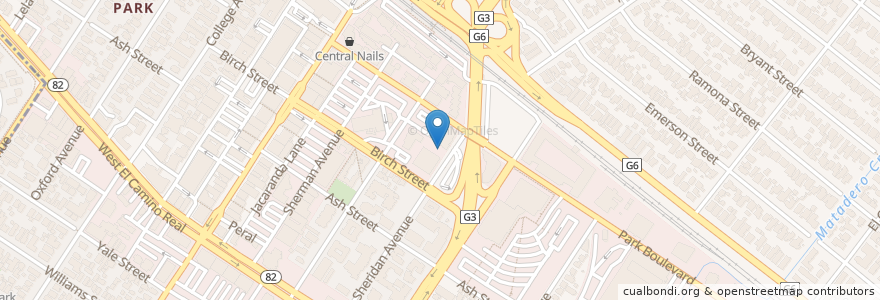 Mapa de ubicacion de Cafe Riace en United States, California, Santa Clara County, Palo Alto.