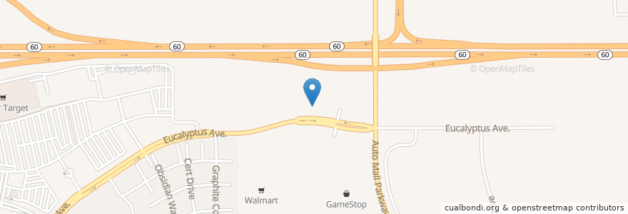 Mapa de ubicacion de Carl''s Jr./Green Burrito en Amerika Birleşik Devletleri, Kaliforniya, Riverside County, Moreno Valley.