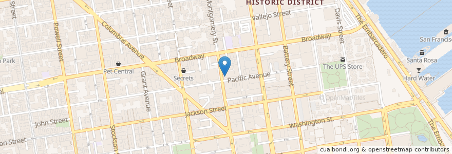 Mapa de ubicacion de Cotogna en Vereinigte Staaten Von Amerika, Kalifornien, San Francisco, San Francisco.