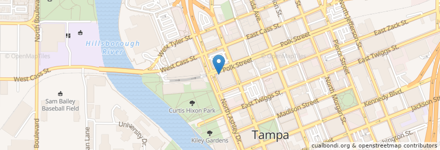 Mapa de ubicacion de Taps Wine & Beer en Vereinigte Staaten Von Amerika, Florida, Hillsborough County, Tampa.