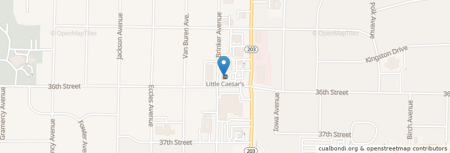Mapa de ubicacion de Little Caesars en Amerika Birleşik Devletleri, Utah, Weber County, Ogden.