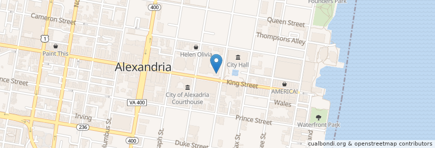 Mapa de ubicacion de PNC Bank en Amerika Birleşik Devletleri, Virjinya, Alexandria.
