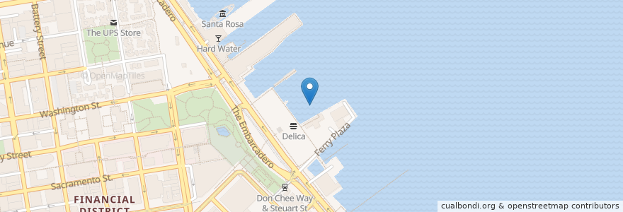 Mapa de ubicacion de Ferry Building Gate C en 미국, 캘리포니아주, 샌프란시스코, 샌프란시스코.