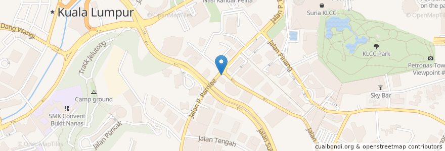Mapa de ubicacion de Sangria Island Bar en マレーシア, セランゴール, クアラルンプール.