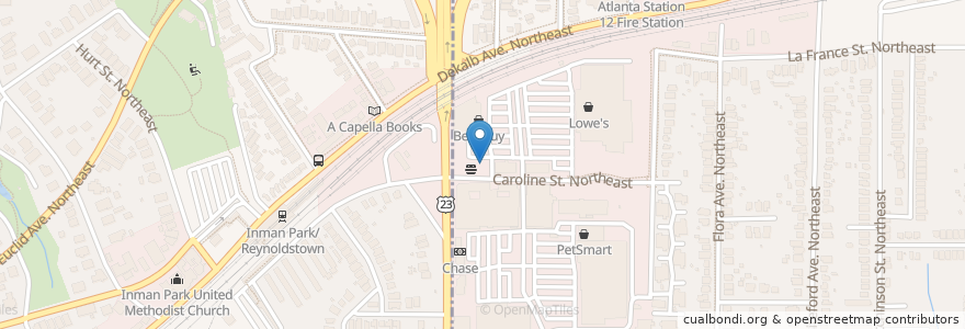 Mapa de ubicacion de Willy's en Stati Uniti D'America, Georgia, Dekalb County, Atlanta.