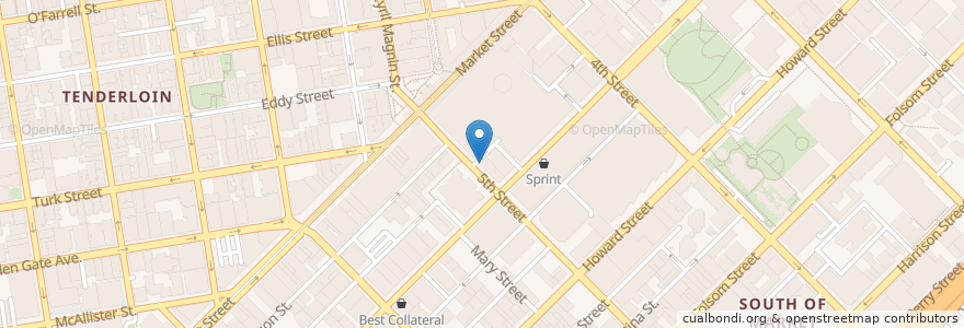 Mapa de ubicacion de Cafe Venue en Amerika Syarikat, California, San Francisco, San Francisco.