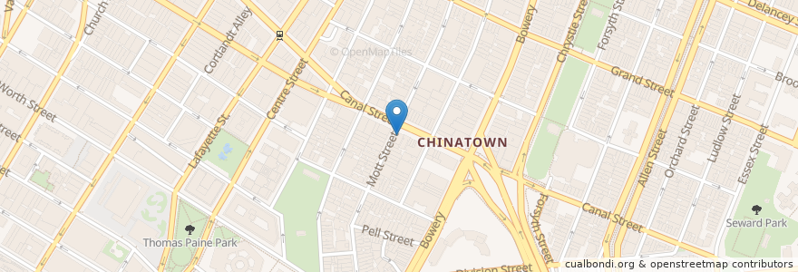Mapa de ubicacion de Chase en Estados Unidos De América, Nueva York, Nueva York, New York County, Manhattan Community Board 3, Manhattan.