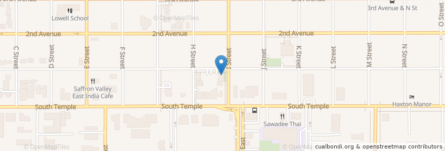 Mapa de ubicacion de Cafe On 1st en 미국, 유타 주, Salt Lake County, Salt Lake City.