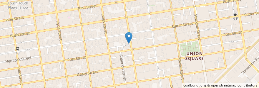 Mapa de ubicacion de Ryoko's en Estados Unidos Da América, Califórnia, São Francisco, São Francisco.