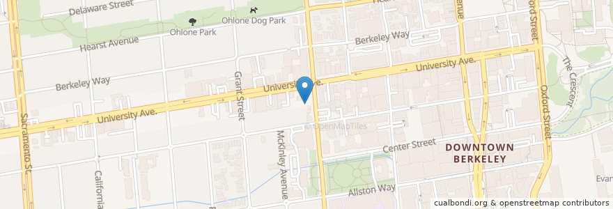 Mapa de ubicacion de University & MLK (Valero Gas) en Stati Uniti D'America, California, Contea Di Alameda, Berkeley.