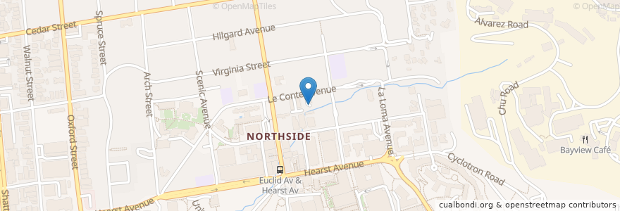 Mapa de ubicacion de Le Conte & Euclid (Kidd Hall) en Amerika Birleşik Devletleri, Kaliforniya, Alameda İlçesi, Berkeley.