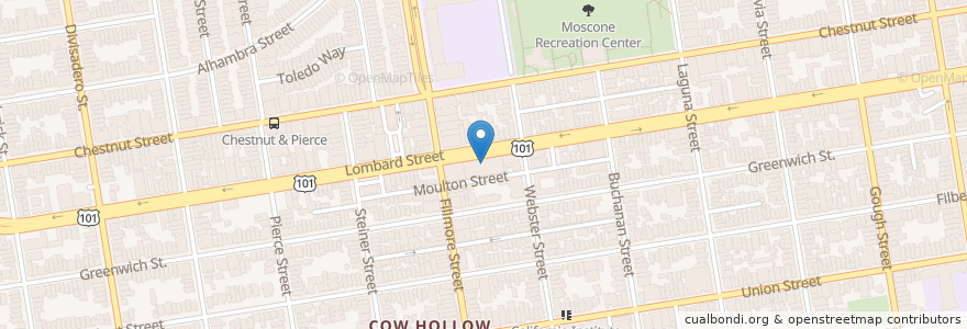 Mapa de ubicacion de Lombard & Fillmore en Stati Uniti D'America, California, San Francisco, San Francisco.