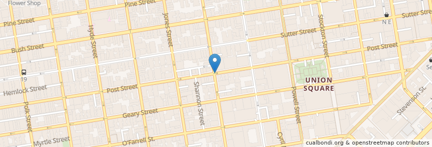 Mapa de ubicacion de Taylor & Post en 美利坚合众国/美利堅合眾國, 加利福尼亚州/加利福尼亞州, 旧金山市县/三藩市市縣/舊金山市郡, 旧金山.