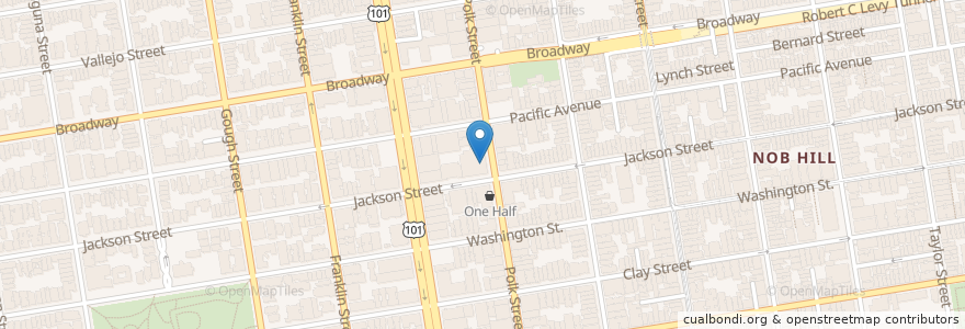 Mapa de ubicacion de Polk & Jackson (Lombardi Sports) en United States, California, San Francisco City And County, San Francisco.
