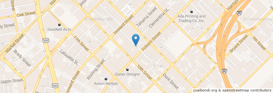 Mapa de ubicacion de Dore & Folsom en United States, California, San Francisco, San Francisco.