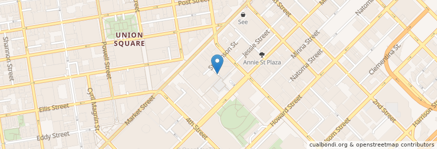 Mapa de ubicacion de Mission & 3rd (Jessie Square Garage) en États-Unis D'Amérique, Californie, San Francisco, San Francisco.