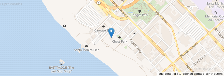 Mapa de ubicacion de Lifeguard Station en Vereinigte Staaten Von Amerika, Kalifornien, Los Angeles County.