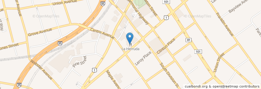 Mapa de ubicacion de La Herruda en الولايات المتّحدة الأمريكيّة, نيويورك, Westchester County, New Rochelle.