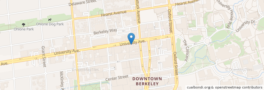 Mapa de ubicacion de Bobby G's Pizzeria en Verenigde Staten, Californië, Alameda County, Berkeley.