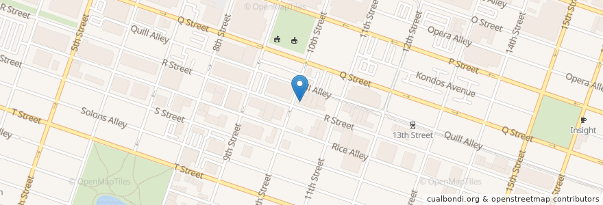 Mapa de ubicacion de Fox and Goose Public House en アメリカ合衆国, カリフォルニア州, Sacramento County, Sacramento.