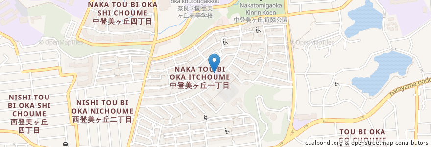 Mapa de ubicacion de 中登美保育園 en 日本, 奈良県, 奈良市.