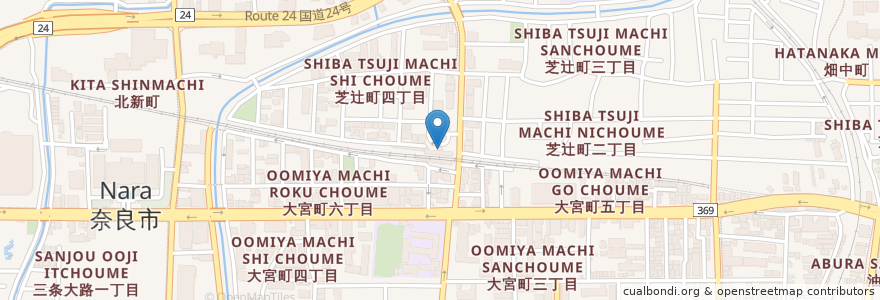 Mapa de ubicacion de 奈良警察署新大宮駅前交番 en Japão, 奈良県, 奈良市.