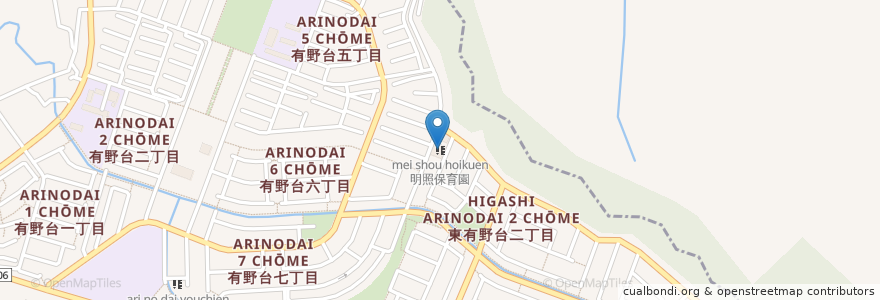 Mapa de ubicacion de 明照保育園 en 日本, 兵库县/兵庫縣, 神户市, 北区.