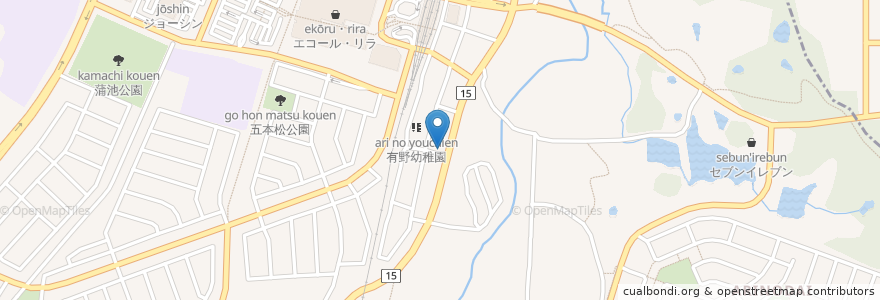 Mapa de ubicacion de 有馬警察署有野交番 en Japão, 兵庫県, 神戸市, 北区.