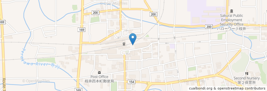 Mapa de ubicacion de 桜井警察署桜井駅前交番 en 日本, 奈良県, 桜井市.