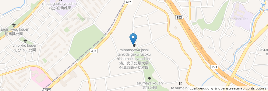 Mapa de ubicacion de 湊川女子短期大学付属西舞子幼稚園 en Japan, Präfektur Hyōgo, 神戸市, 垂水区.