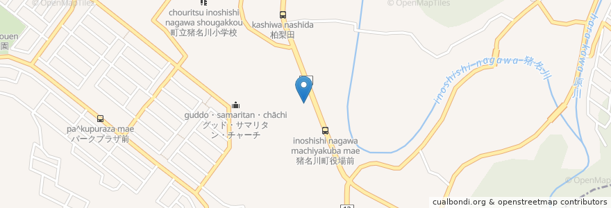 Mapa de ubicacion de 猪名川役場前簡易郵便局 en Jepun, 兵庫県, 川辺郡, 猪名川町.