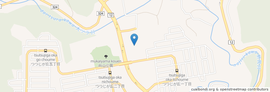 Mapa de ubicacion de 町立つつじが丘小学校 en اليابان, 兵庫県, 川辺郡, 猪名川町.