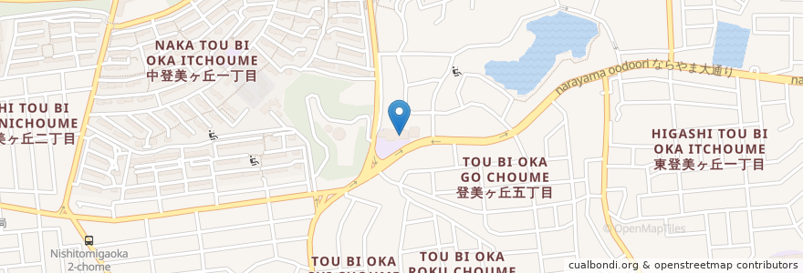 Mapa de ubicacion de 登美ケ丘カトリック幼稚園 en Japon, Préfecture De Nara, 奈良市.
