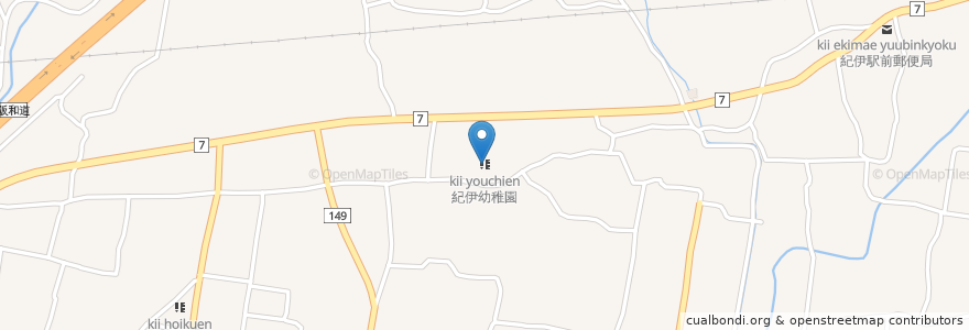 Mapa de ubicacion de 紀伊幼稚園 en Japão, 和歌山県, 和歌山市.