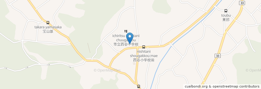 Mapa de ubicacion de 西谷幼稚園 en 日本, 兵庫県, 宝塚市.